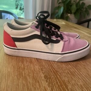 Vans Unisex Off The Wall 508731 Black White Purple Shoes Sneakers Womens‎ 7.5